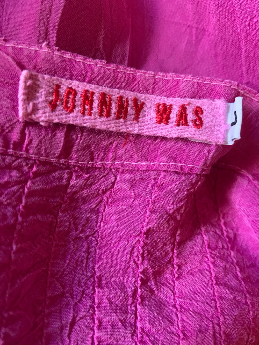 Johnny Was Bright Fuchsia Embroidered Peasant Tunic - Picture 13 of 14